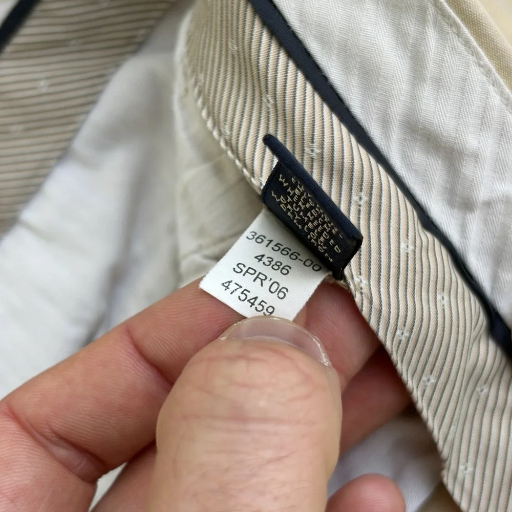 Vintage Banana‎ Republic Pants Mens 31x32 Beige Pinstriped Relaxed Fit Chino Y2K
